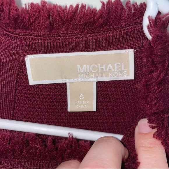 MICHAEL KORS Fringed Textured Merino Wool Blend Dress - Picture 6 of 6